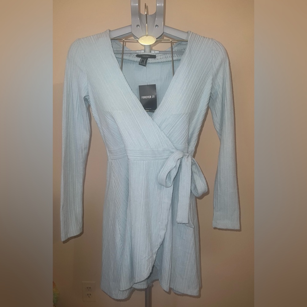 Wrap sweater dress